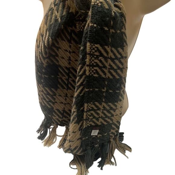 ECHO TAN & GREY SCARF ACRYLIC‎ & WOOL - Picture 2 of 6